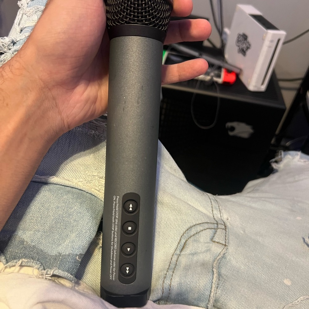 Wireless Gray Microphone
